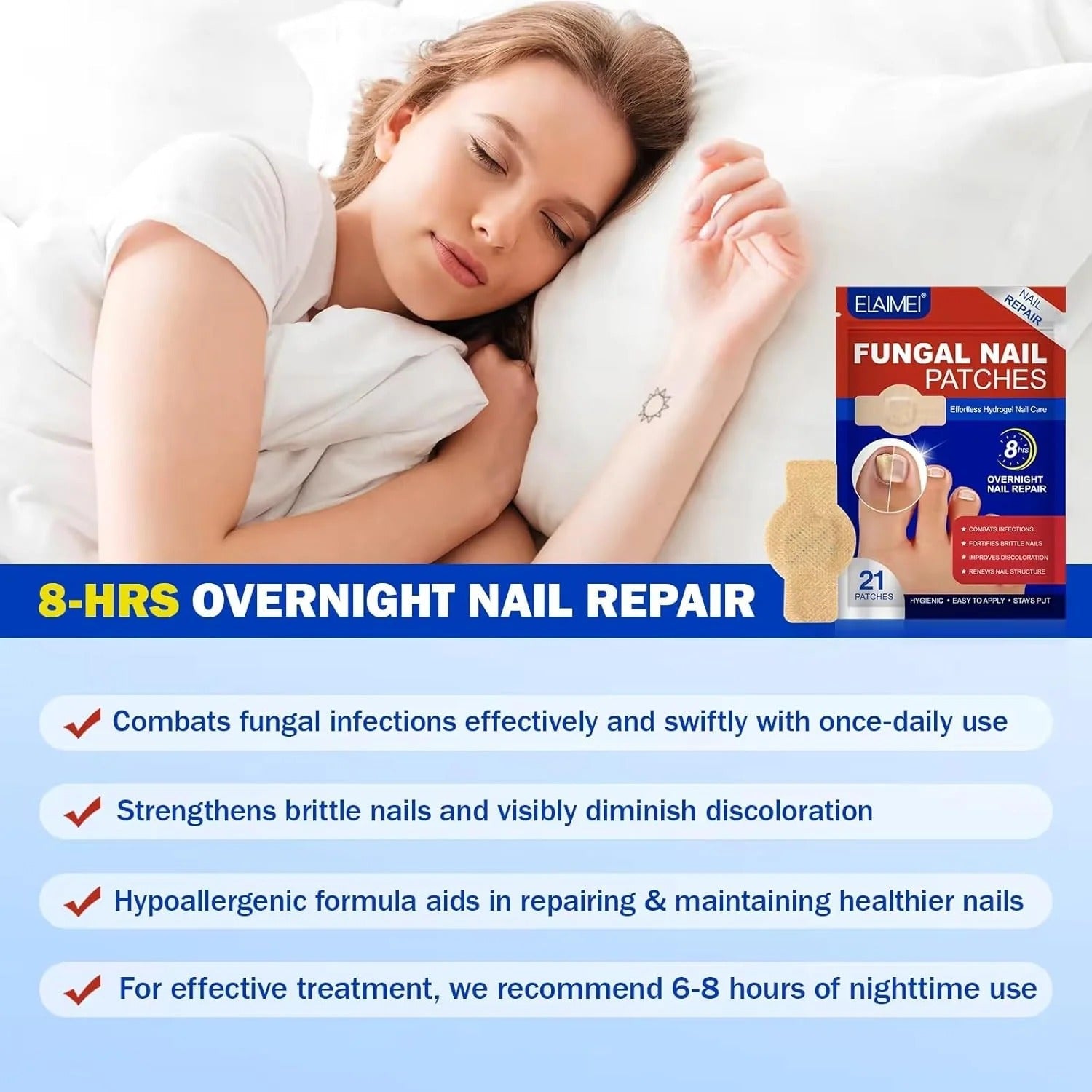 Nighttime Renewal Fungal Nail Patches